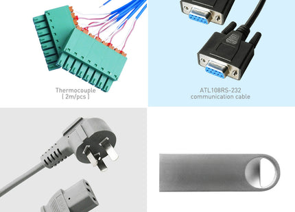 AT4708V 8-Channel Temperature Meter | -200°C to 1300°C