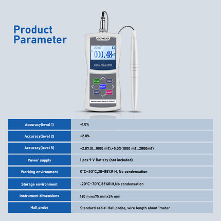 GOYOJO AMST-5 Handheld Gaussmeter