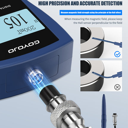 GOYOJO GT129 Gauss/Tesla Meter with High Precision